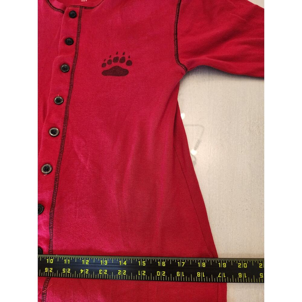 Lazy One Cherry Red Bear Bum Adult One Piece Sleepwear SZ Small Yellowstone - Picture 11 of 12